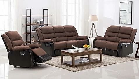 Miami 3pc Reclining Living Room Set Chocolate