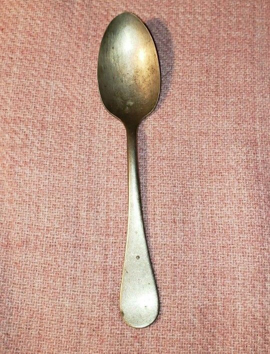 Antique War Co. Nickel Silver Spoon. 5.75" Long. I bundle so please check out my other antiques, Collectibles, vintage, and numerous other items lis