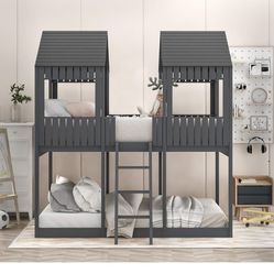Full Bed Over Full Bunk Bed