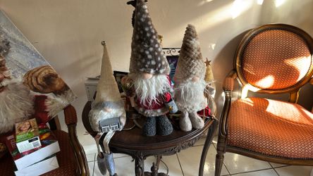 Christmas Gnomes Brand New With Price Tag $42 Each Still On Them