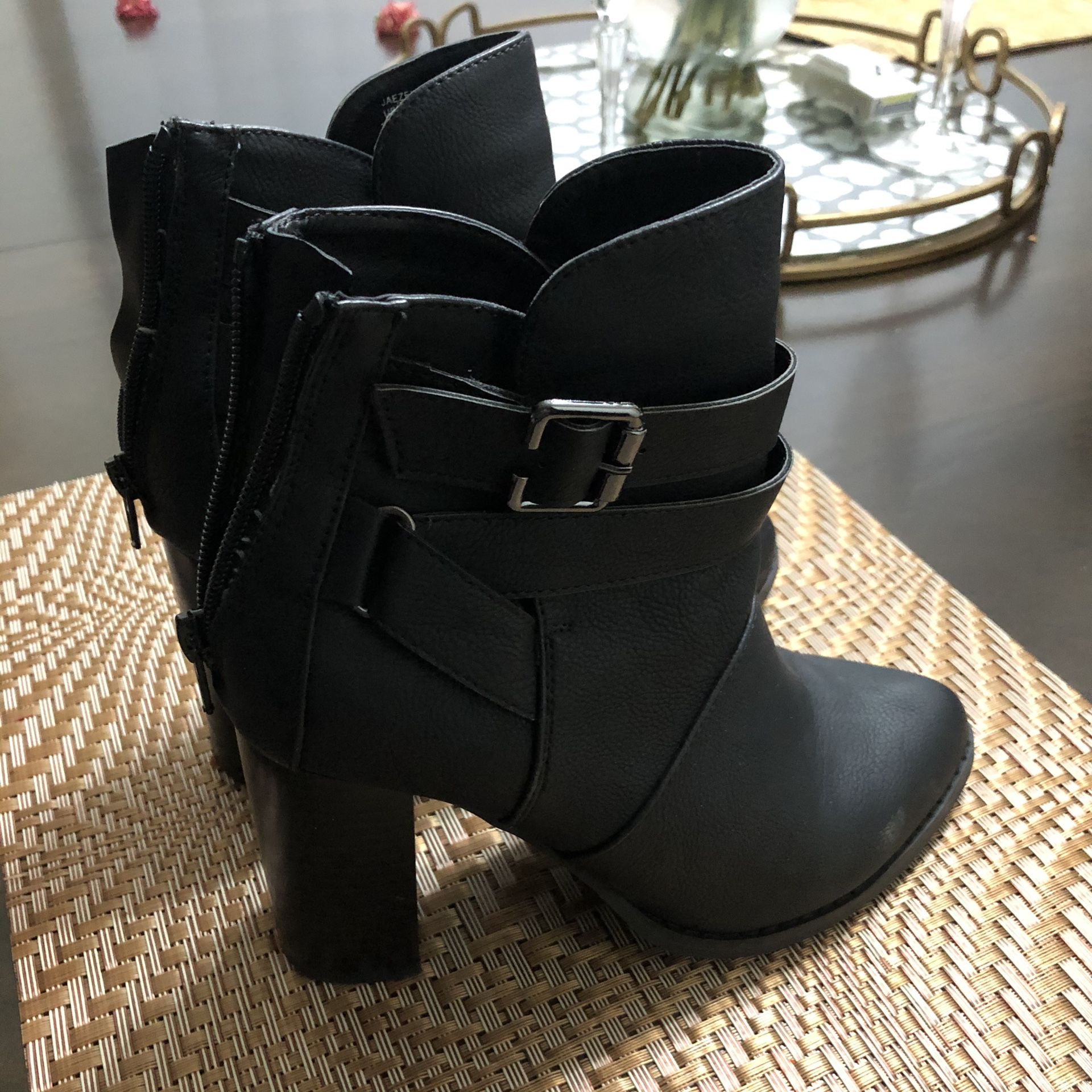 Fall Heeled Black Booties