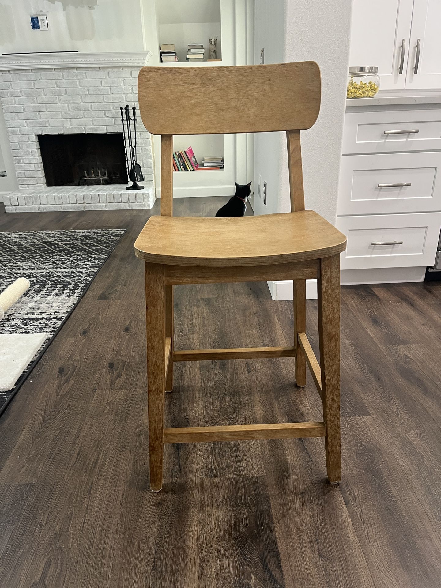 3 Wooden Barstools - Counter Height (25 In)
