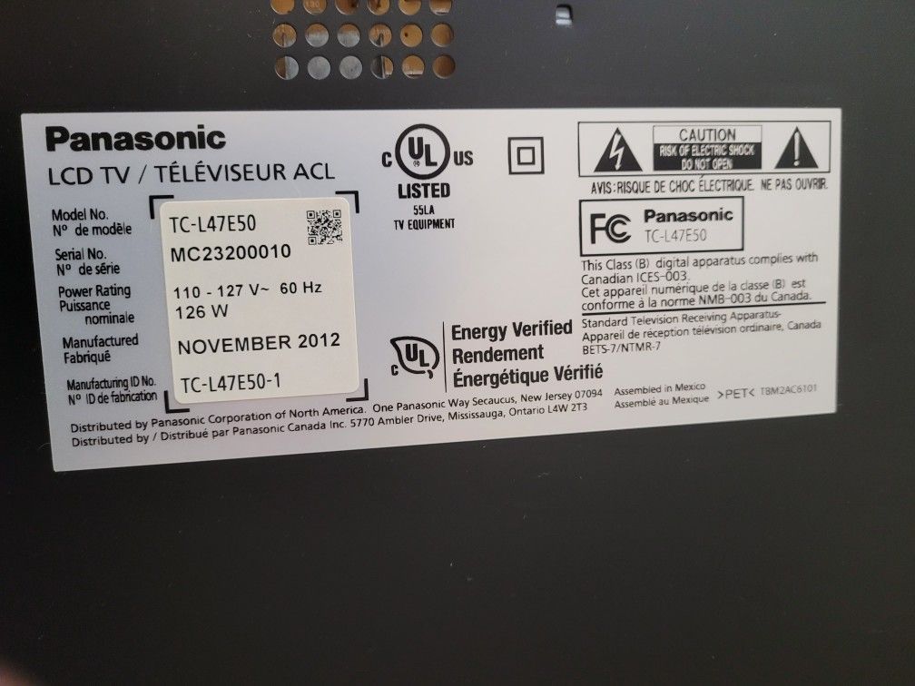 panasonic tc-l47e50