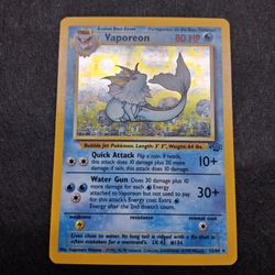 Pokemon Vaporeon Jungle Holo 12/64 LP MP Vintage WOTC