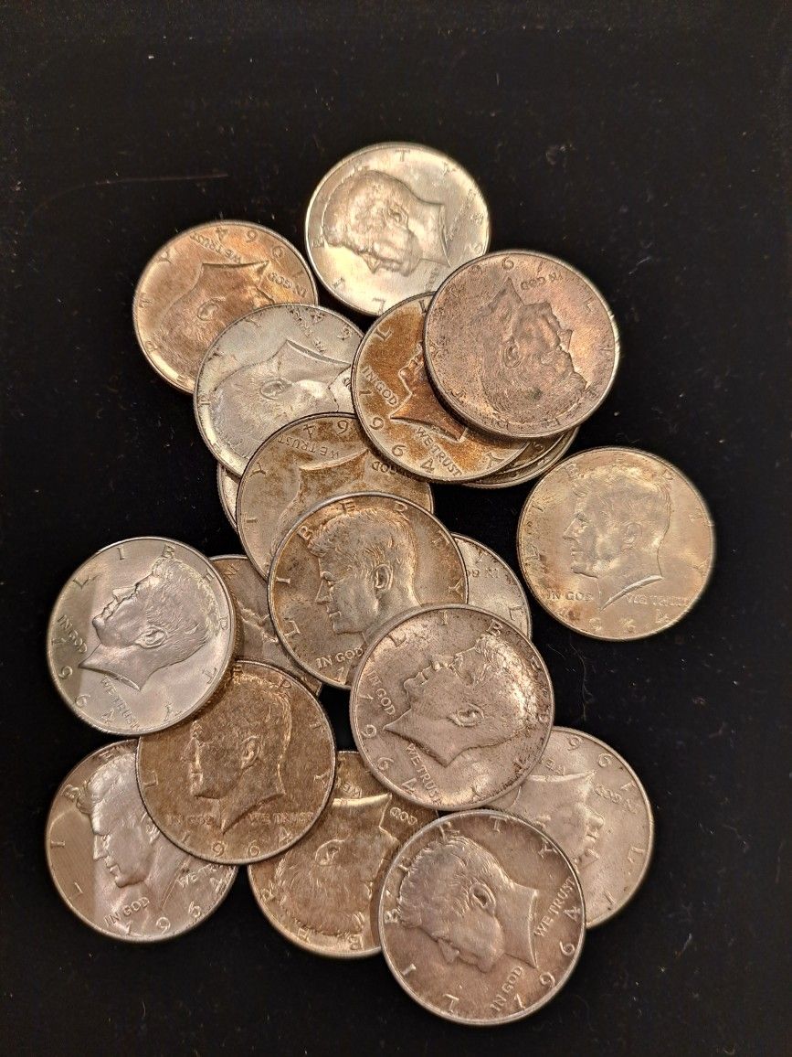 20 TOTAL 1964 SILVER 90% KENNEDY HALF DOLLARS** PRICE 💯 FIRM!!