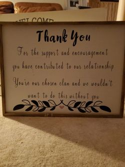 Custom Made Wedding Sign