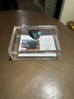 Natural australian boulder opal specimen and lucite on box