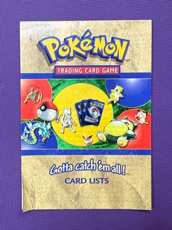 Pokémon Trading Card Game Gotta Catch Em All Card Lists Booklet