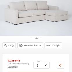 Sectional couch (right-facing) 