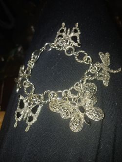 Butterfly  silver bracelet