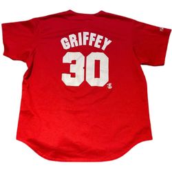Ken Griffey Jr Cincinnati Reds Vintage Majestic MLB Jersey #30 Red XXL USA. 