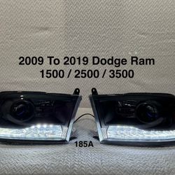 2009 To 2019 Dodge Ram 1500 / 2500 / 3500 Projector Headlights 