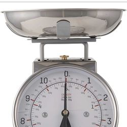 Taylor Precision Products Taylor Stainless Steel Analog Kitchen Scale, 11 Lb. Capacity, Silver