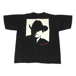 Vintage Marlboro Wild West Collection Shirt Medium M Black Cowboy AOP USA 1990s