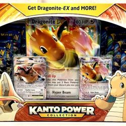 Pokemon TCG: XY Evolutions Kanto Power Collection Box Dragonite EX, Factory Sealed, 10 Booster Packs!
