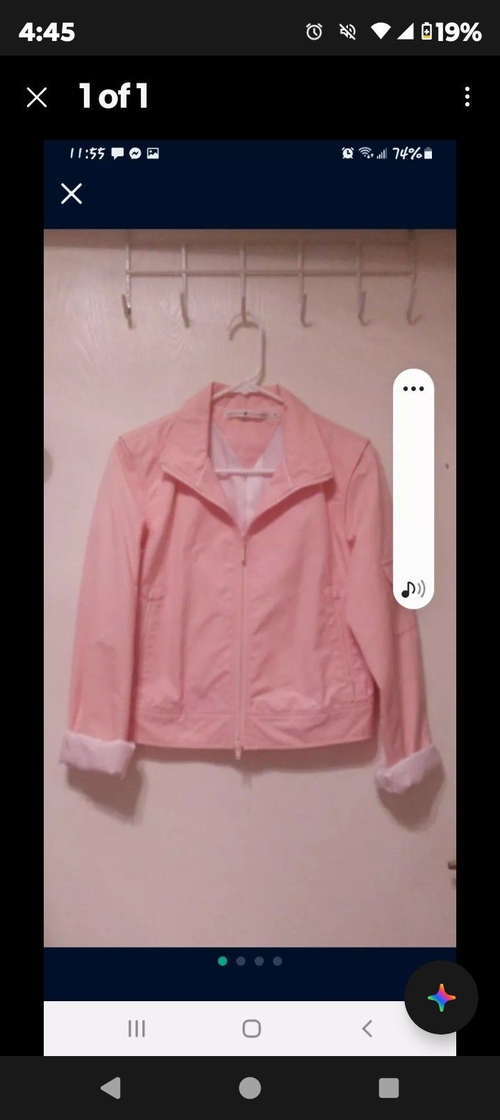 Tommy Hilfiger Jacket Medium Size Pink N White New