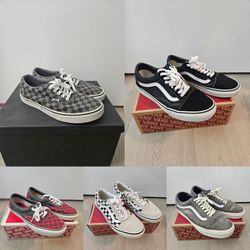 5 pairs of Vans Men's 8 and 8.5