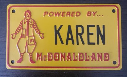 McDonaldland Bike License Plate