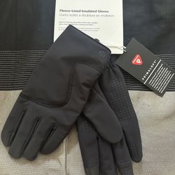 New with tag: LULULEMON Fleece- Lined Insulated Gloves, Black Color, SIZE M/L