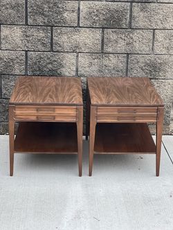 Mersman matching mid century end tables