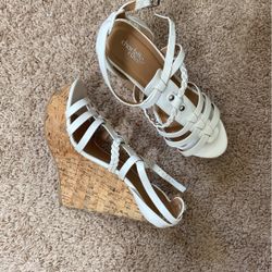 White Wedges Size 8