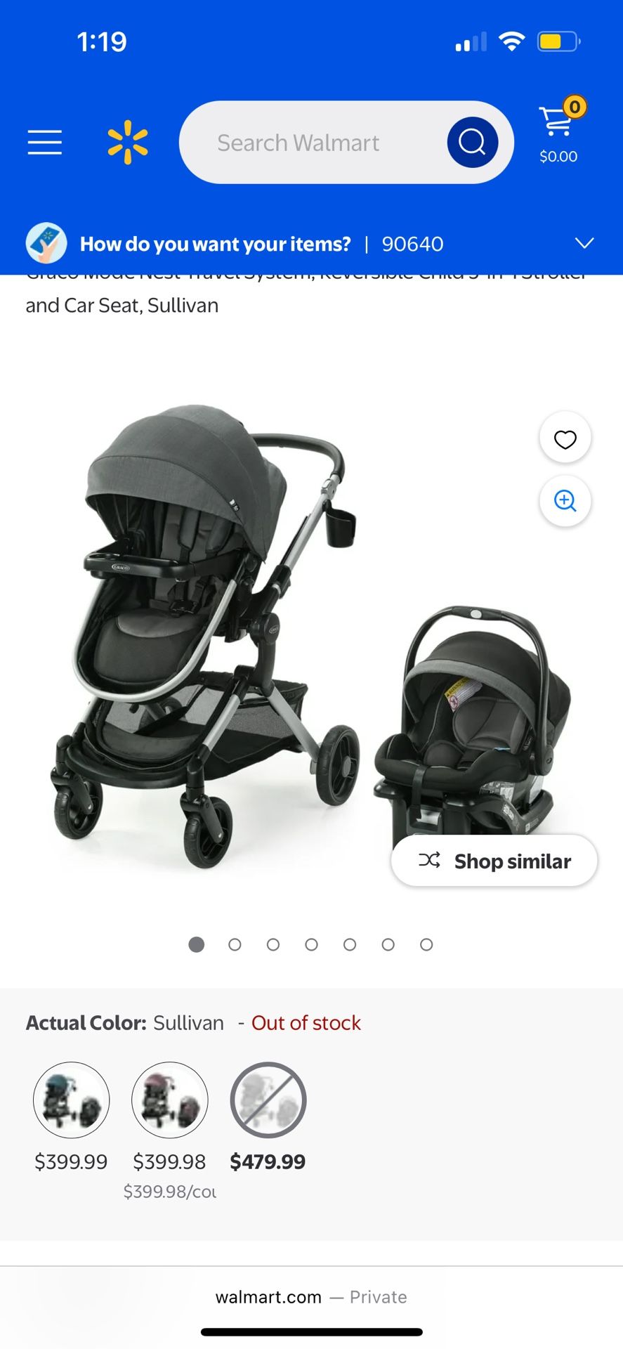 Graco Modes Nest Travel System Stroller with Snugride 35 Lite