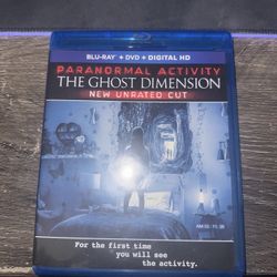 Paranormal Activity :The Ghost Dimension Unrated Cut Blu-ray 