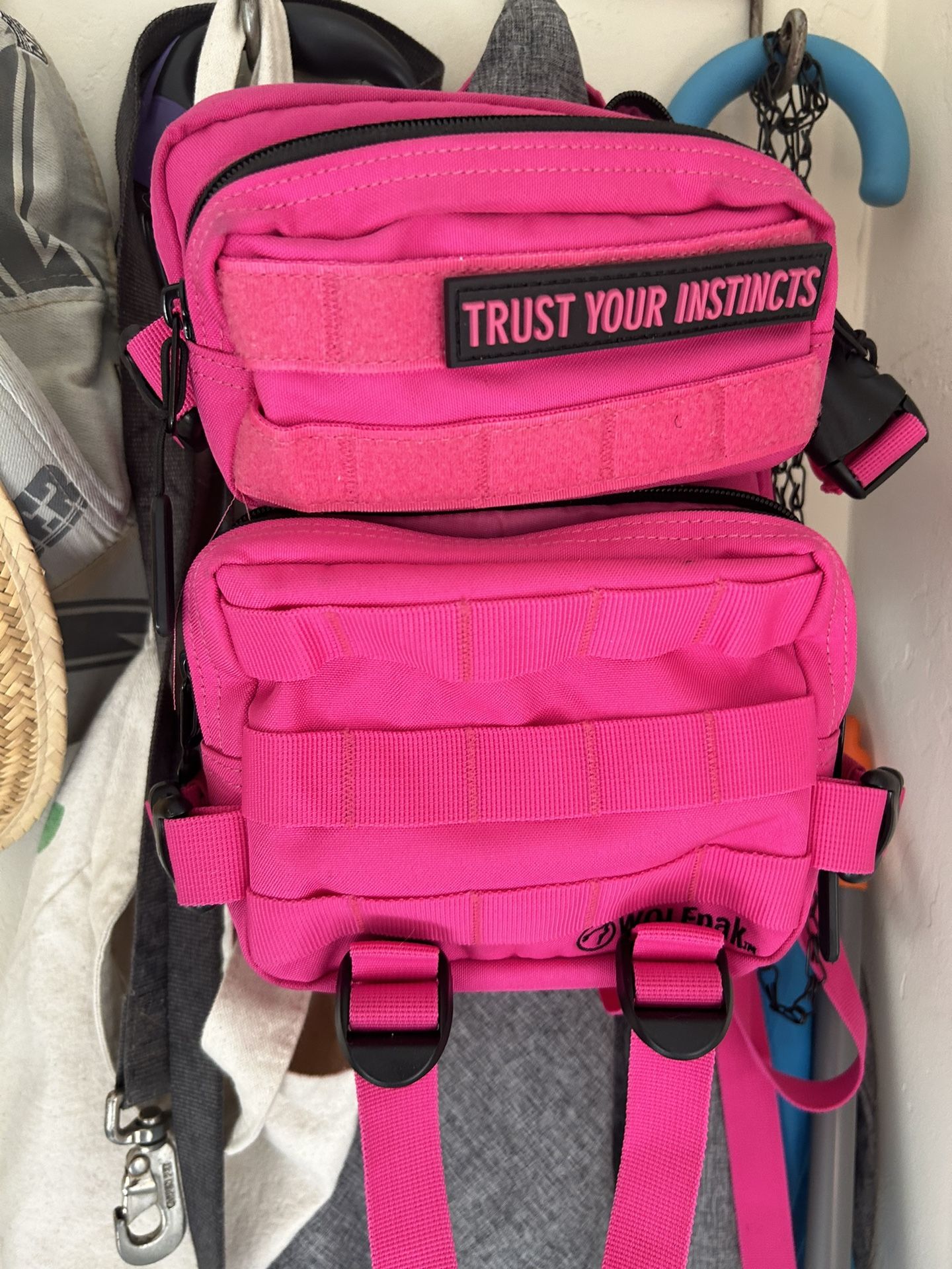 Wolf Pak Pink Gym Backpack