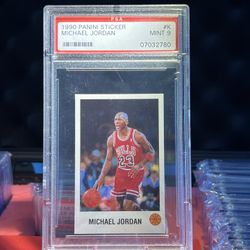 1990 Panini Sticker Michael Jordan PSA 9