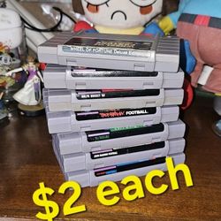 Super Nintendo Snes Games $2 Each 
