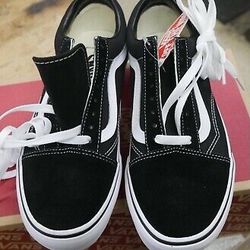 Vans Sneakers Unisex Old Skool Platfor Black White SIZE 9 25.5 CM NEW