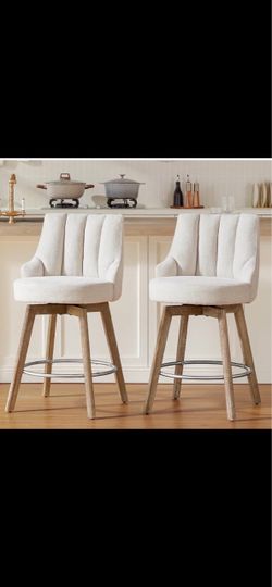 Set of 2 Swivel Counter Stools