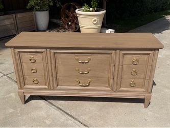 REFINISHED 64” Dixie Dresser*dovetail drawers $699 CAN DELIVER!