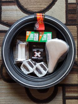 NEW Bicycle Bmx Parts Bundle 20" White