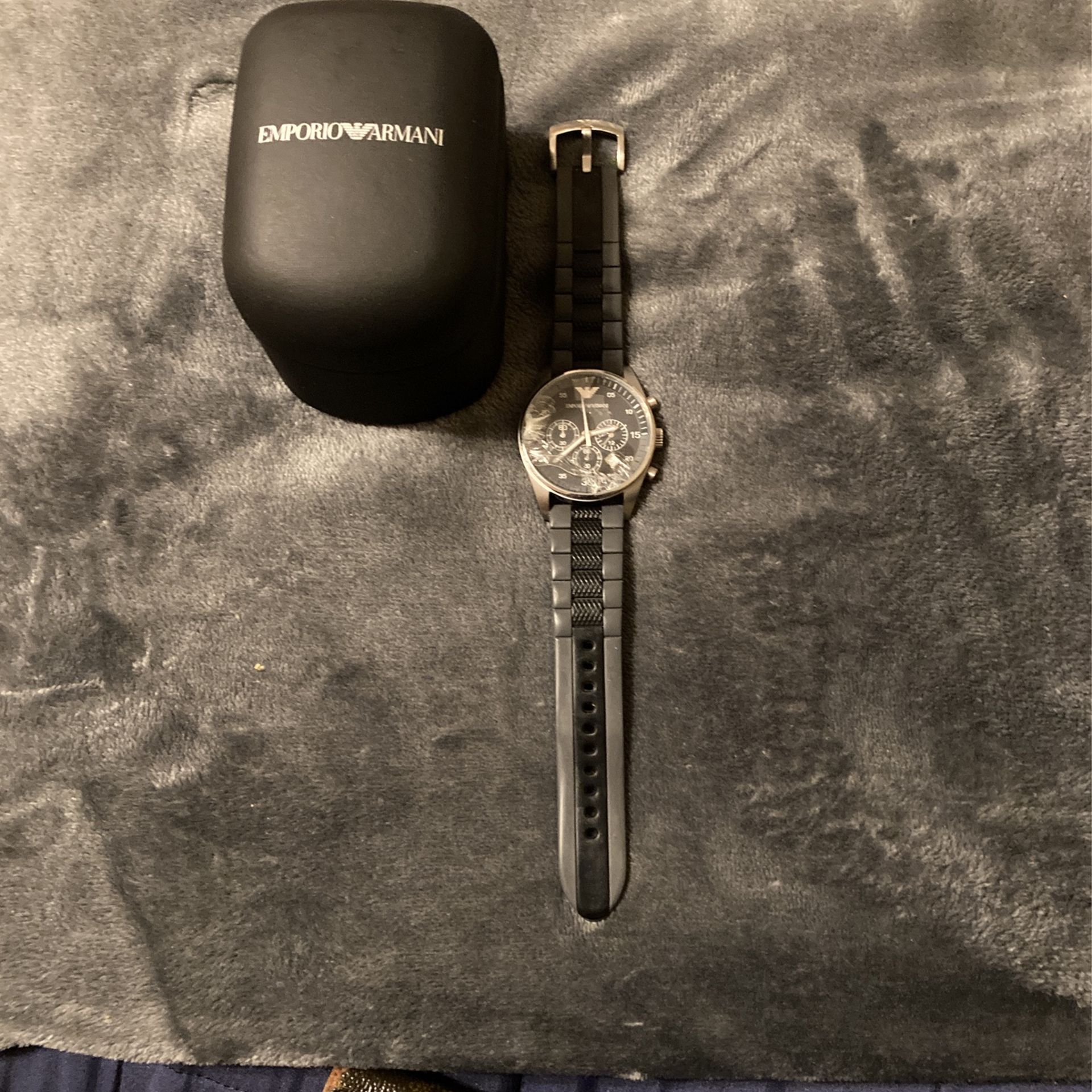 Emporio Armani AR5866 Shattered Mineral Crystal Glass Display And Busted Watchbox