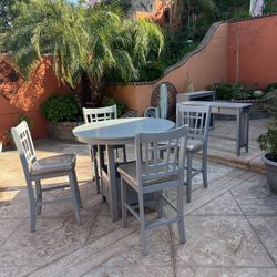 Dining with chairs Could Be Interior Or Exterior 