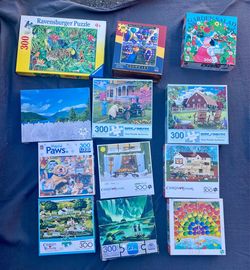 12 puzzles ten 300 pc two 500 pc