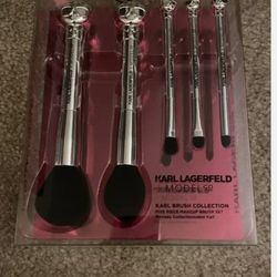 Karl Langerfeld Model Co Five Piece Makeup Brush Set