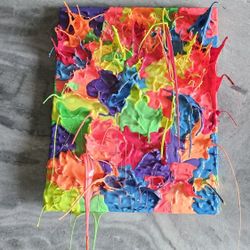 Abstract Melting Plastic On Canvas