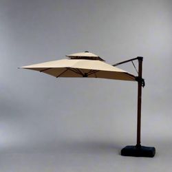 10x10 Feet Patio Umbrella Outdoor Square Umbrella Large Cantilever Umbrella Windproof Offset Umbrella Heavy Duty Sun Umbrella for Garden Pool Patio