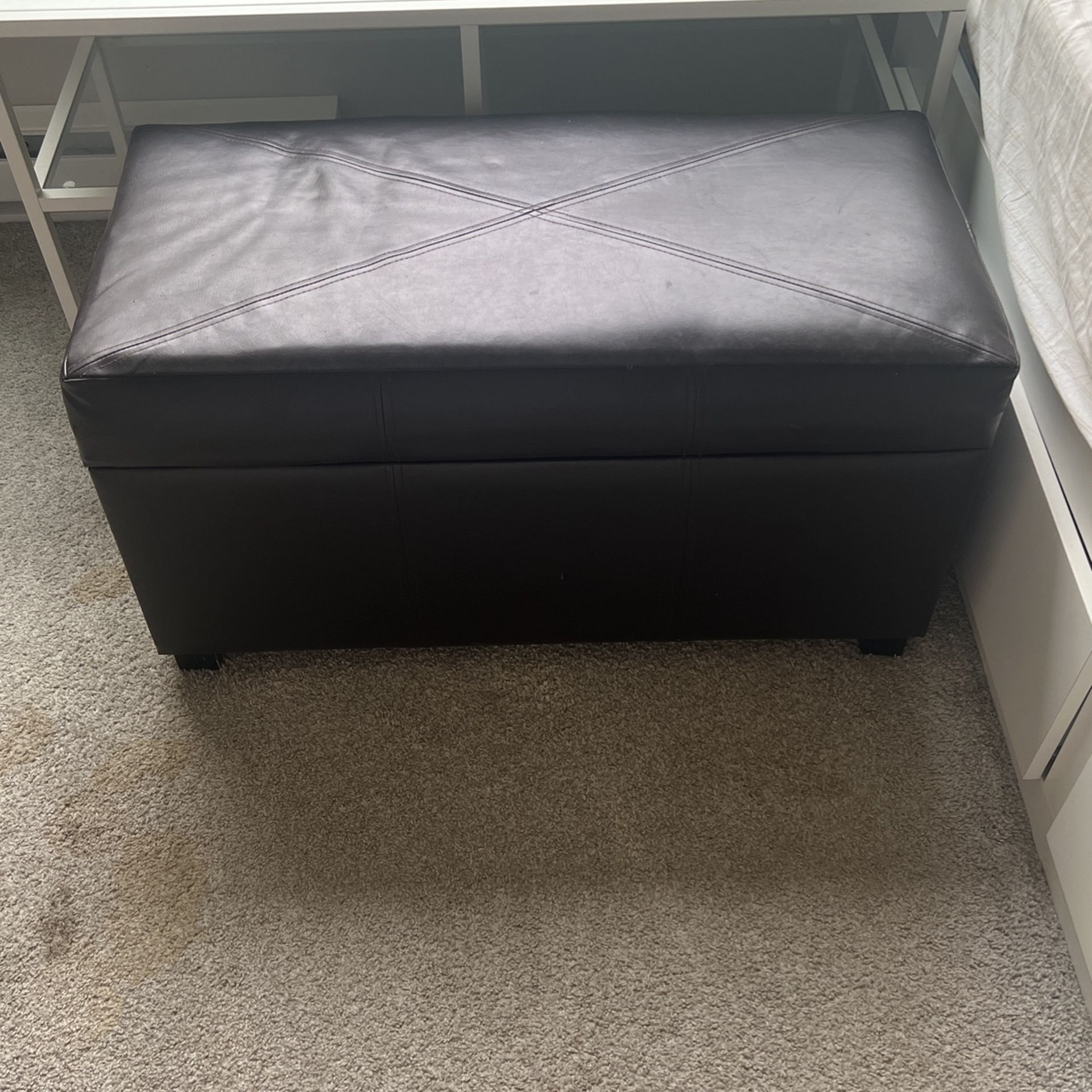 Brown Storage Bench /Ottoman