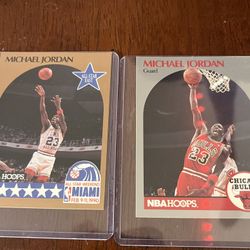 1990-91 NBA HOOPS Michael Jordan Cards