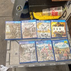 PlayStation 4 all games great ship they’re not scratched. They’re all good. I want them 25 bucks.