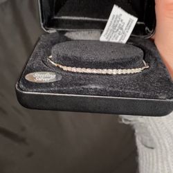 Sterling Sliver Diamond Bracelet 