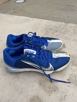 Blue Nike Trout Metal Cleats