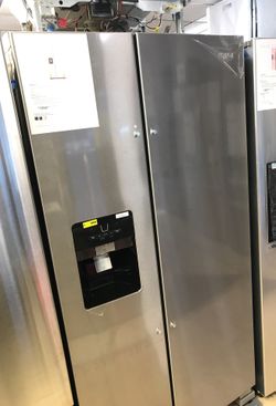 Whirlpool 25cu ft Side by Side refrigerator in Fingerprint Resistant Stainless Steel/1 year warranty free delivery