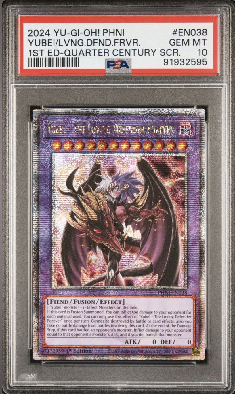 Psa Gem 10 2024 Yubel Loving Defender Yu-Gi-Oh Quarter Century Secret Rare.