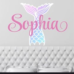Unused Mermaid Tail Wall Decal (without name)