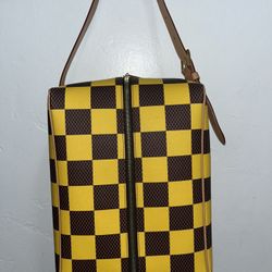 louis vuitton yellow damier pop bag
