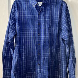 Van Heuser Originals Button Up Dress Shirt Men's Large 